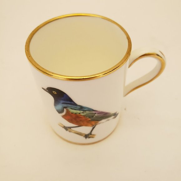 Set of 5 Vintage Hammersley & Co Bone China Bird Demitasse Cup and Saucer - Picture 7 of 16